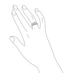 Vintage Style 3CT Princess Cut Past Present Future CZ Engagement Ring Band Set .925 Sterling Silver - Image 4