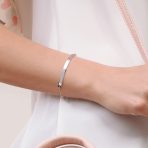 Blank Identification ID Bracelet Bolo Bracelet .925 Sterling Silver Adjustable - Image 5
