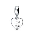 Unisex Sterling Silver LGBTQ Rights Rainbow Heart Dangle Charm Bead Disc Tag - Image 4