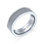 Urban Biker-Inspired Design Rope Chain Mesh Band Ring 8MM Stainless Steel - Image 3