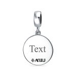 Unisex Sterling Silver LGBTQ Rainbow Yin Yang Dangle Charm Bead Disc Tag - Image 3