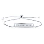 Dainty Blank Name Plated Identification ID Bolo Bracelet .925 Sterling Silver 6-7.5" Adjustable - Image 5