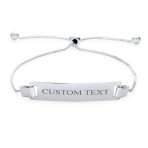 Blank Name Plated Identification ID Bolo Bracelet .925 Sterling Silver 6-7.5" Adjustable - Image 5