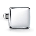 Monogram Initial Geometric Solid Square Sterling Silver Shirt Cufflinks Gift - Image 6