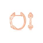 Horseshoe Pendant Necklace & Snaffle Bit Hoop Earrings Set Rose Gold Plated - Image 5