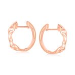 Horseshoe Pendant Necklace & Snaffle Bit Hoop Earrings Set Rose Gold Plated - Image 6