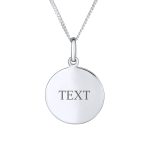 Round Disc Equestrian CZ Horseshoe Pendant Necklace Sterling Silver Western - Image 4