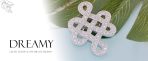 Celtic Love Knot Cubic Zirconia Pave CZ Brooch Lapel Pin Silver Plated - Image 4