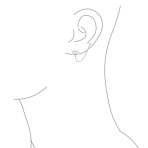 Ear Cuff Cartilage CZ Evil Eye Double Pierced Helix Chain Ball Stud Earrings - Image 3