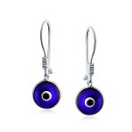 Spiritual Protection Multicolor Nazar Evil Eye Dangle Earrings Sterling Silver - Image 6
