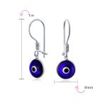 Spiritual Protection Multicolor Nazar Evil Eye Dangle Earrings Sterling Silver - Image 17