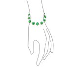 Good Luck Amulet Turkish Translucent Green Glass Evil Eye Bracelet .925 Sterling Silver 7.5 Inch - Image 25