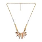 Blue Speckle Irregular Stone Bib Fan Statement Collar Necklaces Adjustable - Image 4