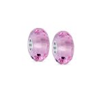 Set of 2 Translucent Murano Faceted Glass Charm Bead with Sterling Silver Core - Image 12