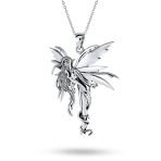 Firefly Fairies Necklace & Guardian Angel Earrings Jewelry Set Sterling Silver - Image 3
