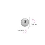 Set of 3 Light Yellow White Black Simulated Pearl Drop Ball Earrings Silver 10MM - Image 8