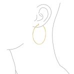 Timeless Minimalist Hoop Huggie Earrings Gold Plated 2-3mm Various Sizes - Image 9
