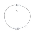 Spiritual Guardian Angel Wing Evil Eye Anklet Ankle Bracelet Gold Plated Silver - Image 2
