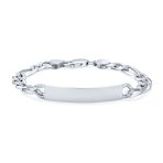 200 Gauge 8MM Heavy Sterling Silver Men's Figaro ID Bracelet - Image 2