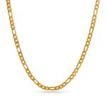 Heavy Solid 7MM Gold Plated Stainless Steel Figaro Chain Necklace 24 Inch - Image 2