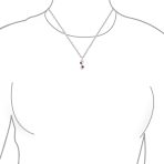 Forever Love Double CZ Ruby Red Cubic Zirconia Infinity Hearts Necklace Pendant Sterling Silver - Image 5