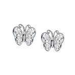 Filigree Butterfly Stud Earrings Sterling Silver Nature-Inspired Small Animals - Image 2