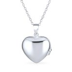 Butterfly Marcasite Pink CZ Heart Locket Necklace Rose Gold Sterling Silver - Image 10