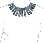 Natural MOP Grey Silver Iridescent Shell Collar Necklace for Women Teens - Image 2