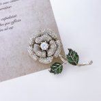 Elegant Dress Brooche Pin Colorful Floral Bouquet with Roses & CZ Accents - Image 6