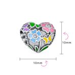 Set of 2 Floral Heart & Daddy's Little Girl Charm Bead Sterling Silver - Image 4
