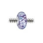 Set of 2 Murano Glass Charm Bead Sterling Silver Core Floral Design for Bracelet - Image 10