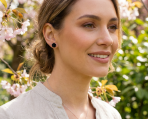 Romantic 3D Carved Flower Pink Peach Rose Stud Earrings Lightweight 10MM - Image 32