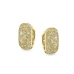 Victorian Style CZ Accent Wide Filigree Flower Huggie Mini Hoop Earrings Gold Plated - Image 6