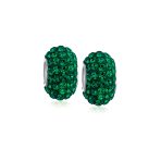 Set of 2 Solid Crystal Spacer Charm Bead Sterling Silver Core - Image 6