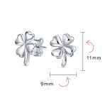Luck of the Irish Shamrock Celtic Clover Stud Earrings .925 Sterling Silver - Image 7