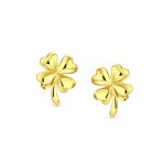 Luck of the Irish Shamrock Celtic Clover Stud Earrings .925 Sterling Silver - Image 4