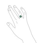St Patrick Shamrock Irish Green CZ Flower Lucky Clover Ring Sterling Silver - Image 4
