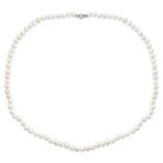 Classic White Freshwater Pearl Necklace Bracelet & Earrings Jewelry Set 18 Inch - Image 5