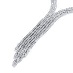 Art Deco Y Fringe Tassel Collar Necklace with Cubic Zirconia - Image 3