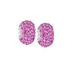 Set of 2 Solid Crystal Spacer Charm Bead Sterling Silver Core - Image 5