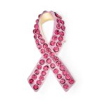 Set of 3 Cancer Awareness Brooche Pin Pink Crystal Enamel Support Symbol Jewelry - Image 4
