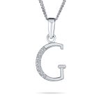 Delicate Pave CZ Block Letter Alphabet Pendant Necklace Sterling Silver - Image 6