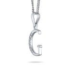 Delicate Pave CZ Block Letter Alphabet Pendant Necklace Sterling Silver - Image 22
