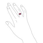 3CTW Oval Solitaire Red Cubic Zirconia CZ Pave Halo Statement Ring Silver Plated - Image 3