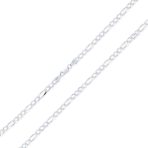 Men's Sterling Silver Figaro Link Chain Necklace 5MM Made in Italy - Image 2