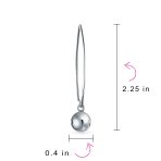 Minimalist Geometric Dangle Earrings 14K Gold Plated Sterling Silver 8MM Bead - Image 7