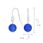 Set of 2 Natural Stone Bead Drop Earrings in Sterling Silver - Image 29