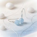 Simple Gemstone 8MM Bead Drop Ball Earrings Sterling Silver Birthstones Colors - Image 42
