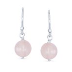 Set of 2 Natural Stone Bead Drop Earrings in Sterling Silver - Image 12