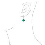 Simple Gemstone 8MM Bead Drop Ball Earrings Sterling Silver Birthstones Colors - Image 44